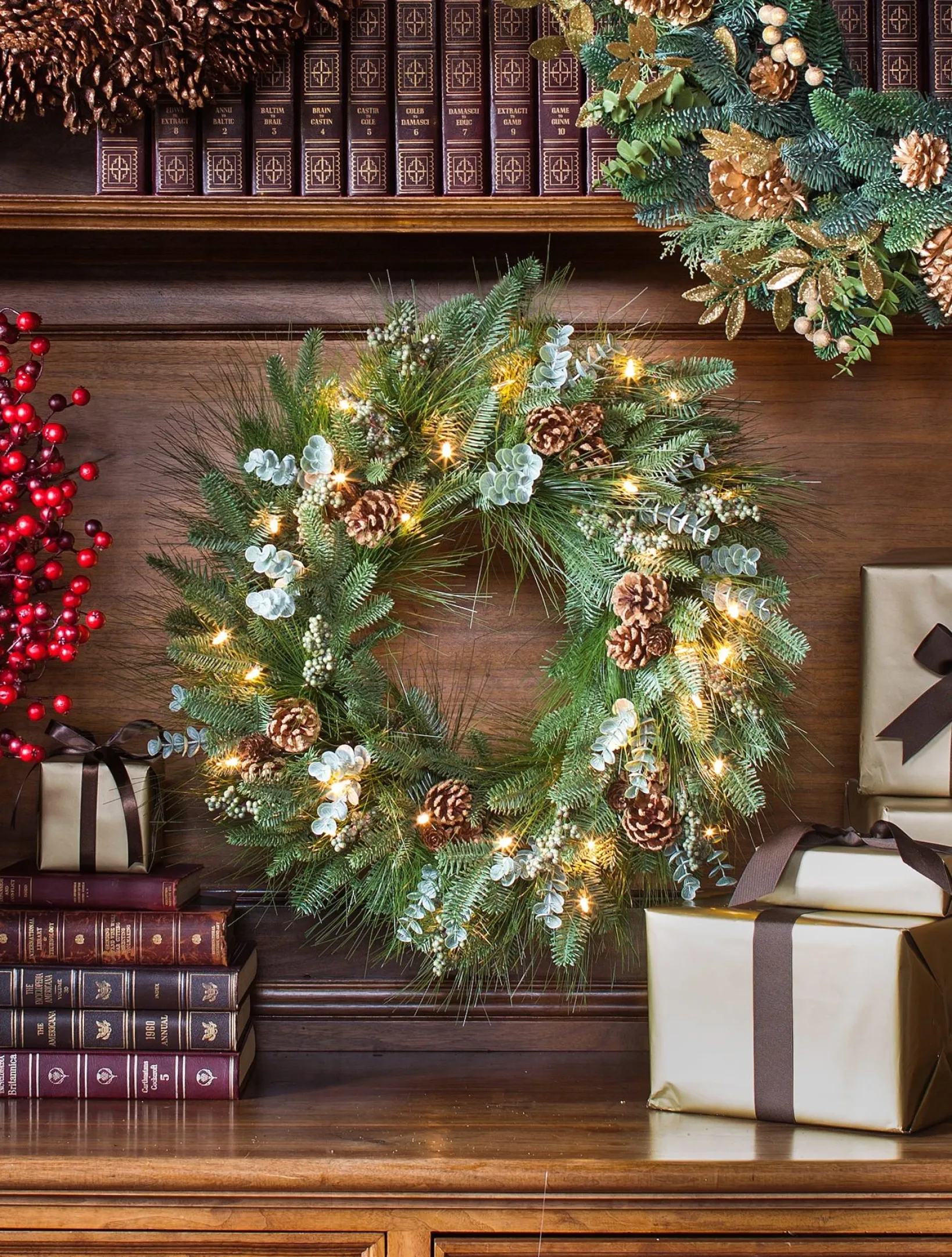 Sale Wintry Woodlands Foliage 26 - 28 Inch|Pre-Lit
