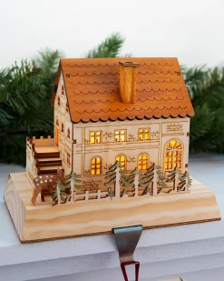 Outlet Wooden Alpine Village Stocking Holders Stockings & Holders