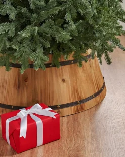 Online Wooden Barrel Christmas Tree Collars Skirts & Collars