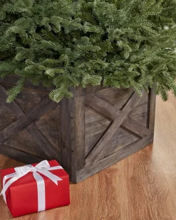 Discount Wooden Crate Christmas Tree Collars Skirts & Collars