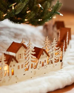 New Wooden Village Christmas Tree Collar Skirts & Collars