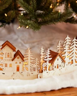 New Wooden Village Christmas Tree Collar Skirts & Collars