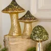 Outlet Woodland Glass Mushrooms Decorative Accents