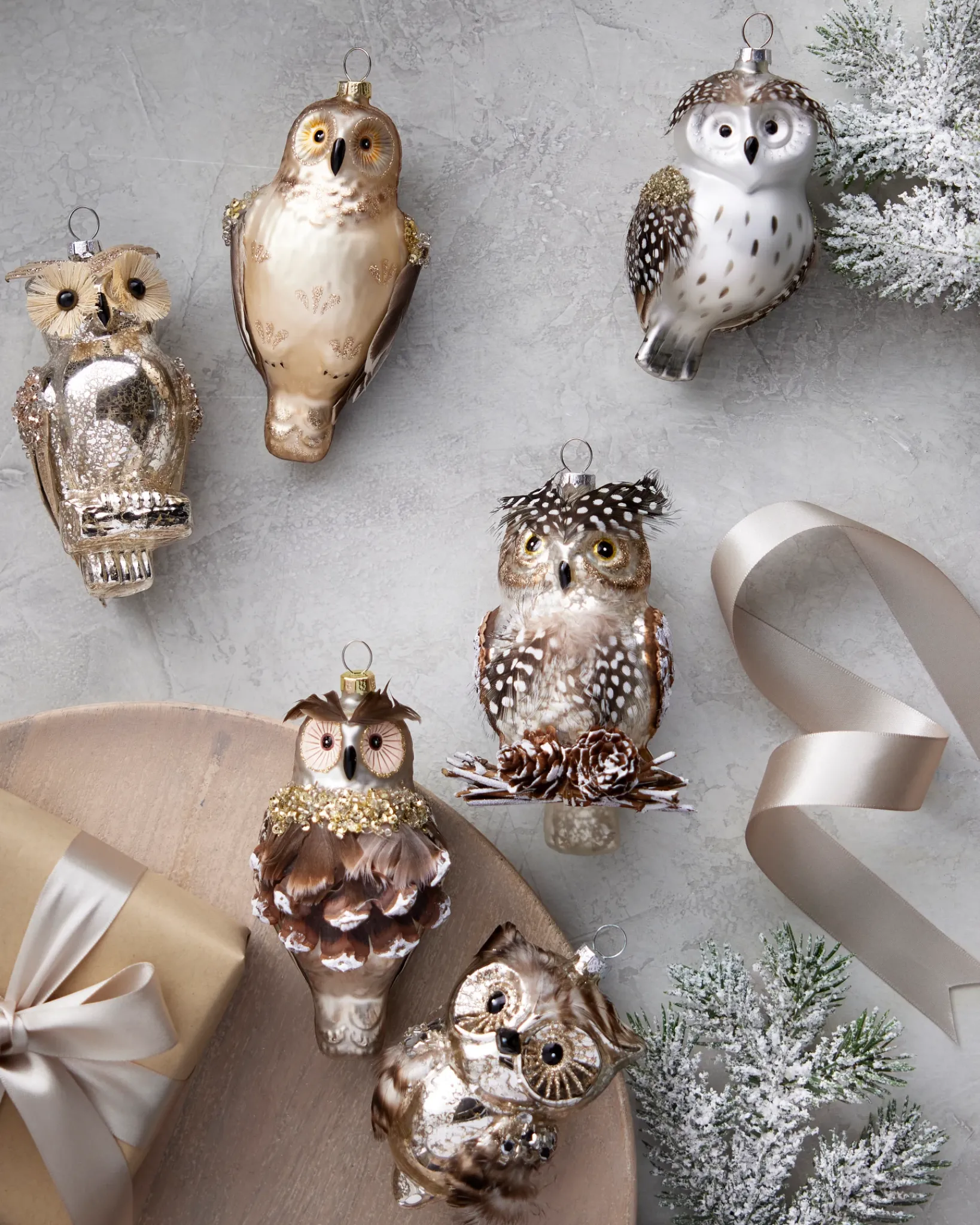 Online Woodland Glass Ornament Collection Ornaments
