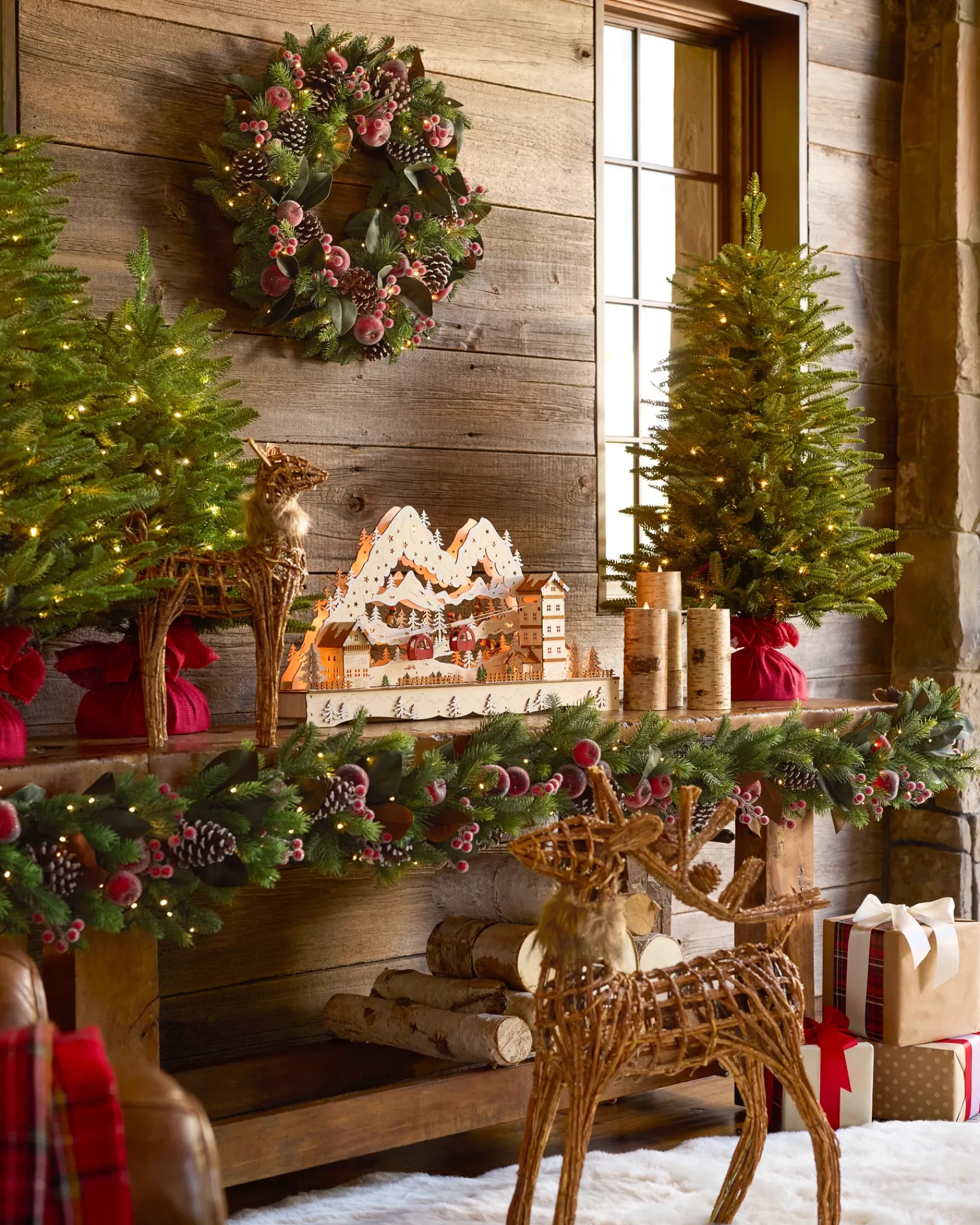 Online Woodland Reindeer & Sleigh Decorative Accents